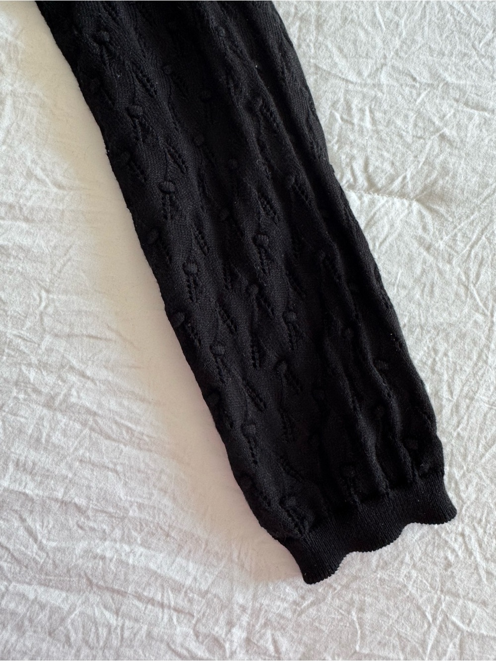 Sézane Black Philippe 100% Cotton Knit Cardigan - Picture 9 of 14